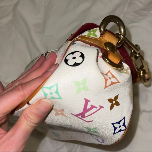 DEADSTOCK Louis Vuitton Marilyn White Multi Color Handbag Takashi Murakami - Picture 8 of 16